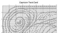 Thumbnail for Stitching Jules Design Cross Stitch Pattern Capricorn Tarot Card Monochrome