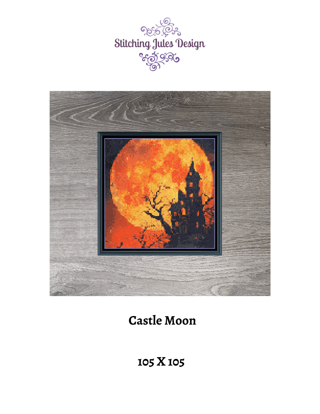 Stitching Jules Design Cross Stitch Pattern Castle Moon