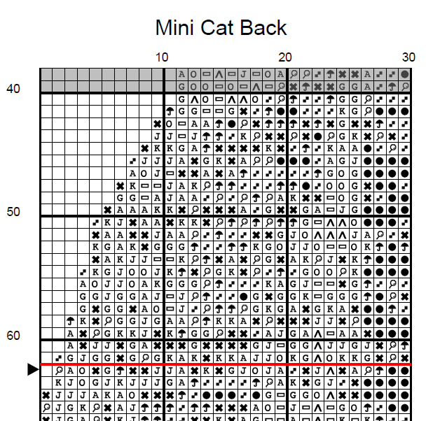 Stitching Jules Design Cross Stitch Pattern Cat Back Vintage Cross Stitch Pattern Instant PDF Download