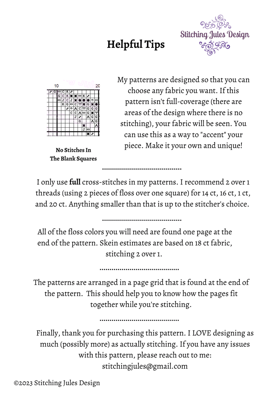 Stitching Jules Design Cross Stitch Pattern Cat Back Vintage Cross Stitch Pattern Instant PDF Download