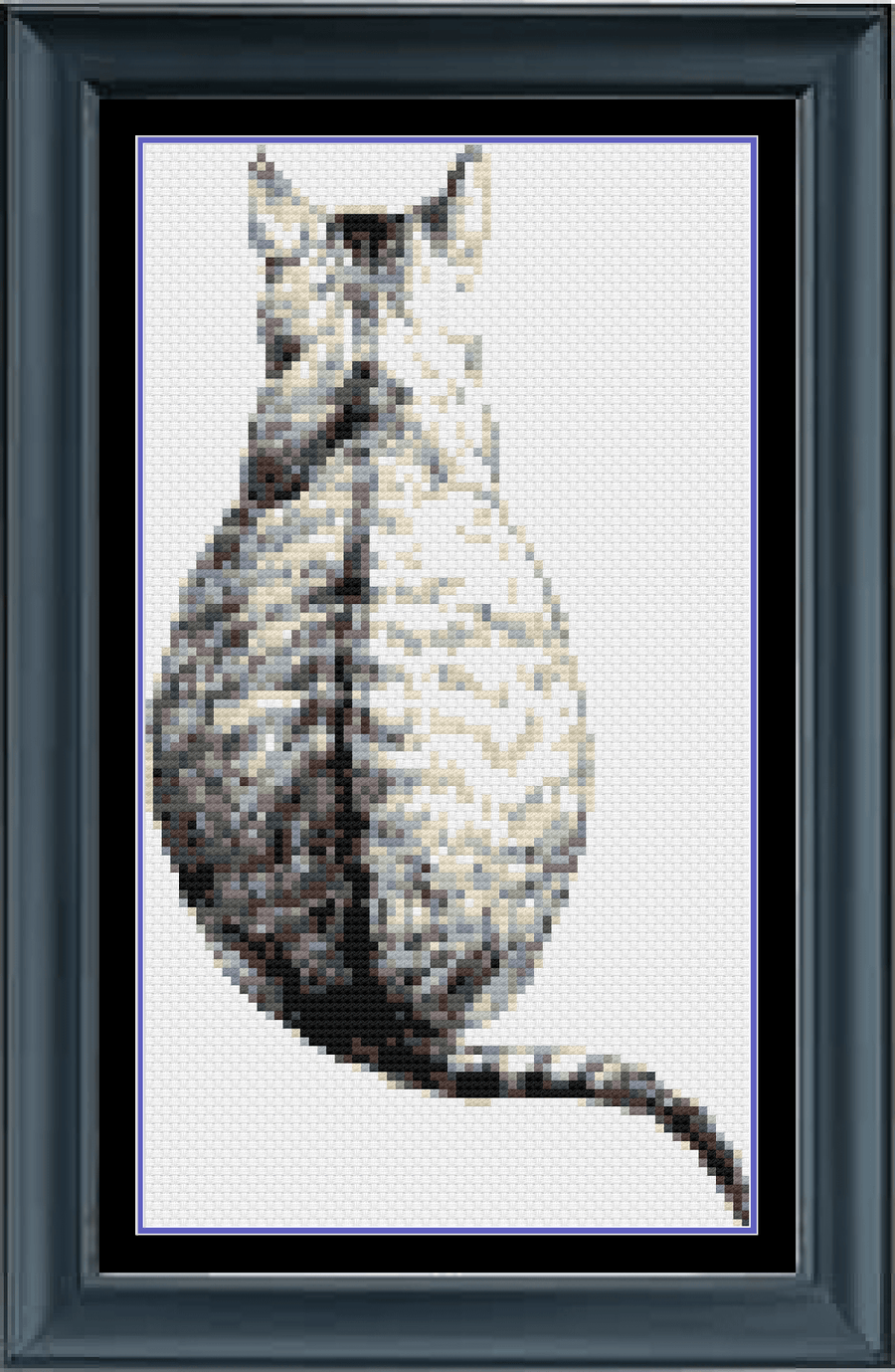 Stitching Jules Design Cross Stitch Pattern Cat Back Vintage Cross Stitch Pattern Instant PDF Download