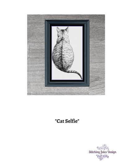 Stitching Jules Design Cross Stitch Pattern Cat Cross Stitch Pattern | Feline Cross Stitch Pattern | Blackwork Cross Stitch Pattern | Physical And Digital PDF Download Pattern Options