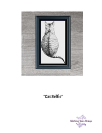 Thumbnail for Stitching Jules Design Cross Stitch Pattern Cat Cross Stitch Pattern | Feline Cross Stitch Pattern | Blackwork Cross Stitch Pattern | Physical And Digital PDF Download Pattern Options