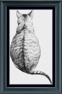 Thumbnail for Stitching Jules Design Cross Stitch Pattern Physical Pattern - $13 Cat Cross Stitch Pattern | Feline Cross Stitch Pattern | Blackwork Cross Stitch Pattern | Physical And Digital PDF Download Pattern Options