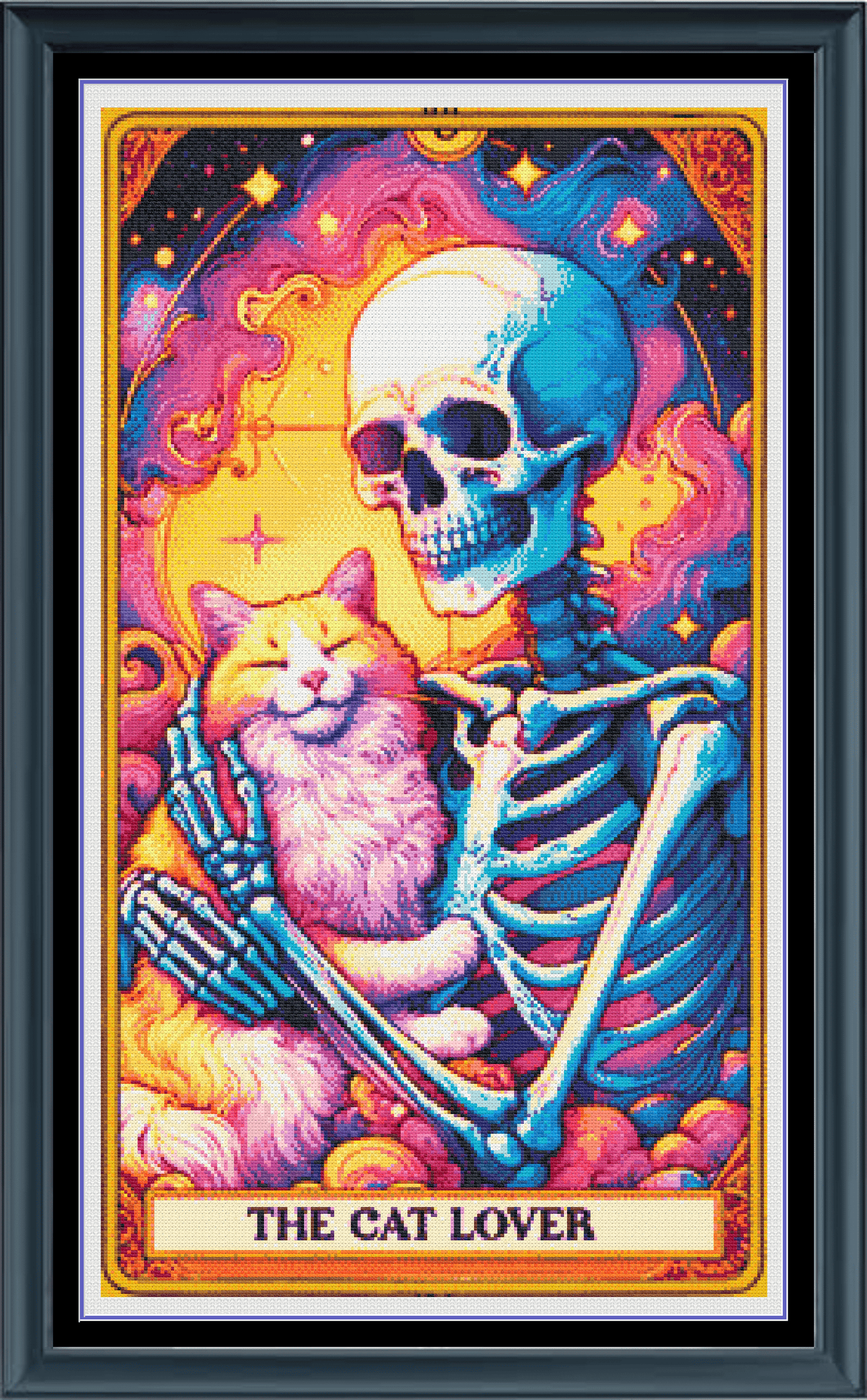 Stitching Jules Design Cross Stitch Pattern Cat Lover Pet Feline Tarot Card Full Coverage Counted Cross-Stitch Pattern (Digital Download)