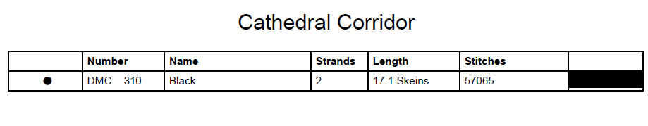 Stitching Jules Design Cross Stitch Pattern Cathedral Corridor Architecture Monochrome Counted Cross-Stitch Pattern (Digital Download)