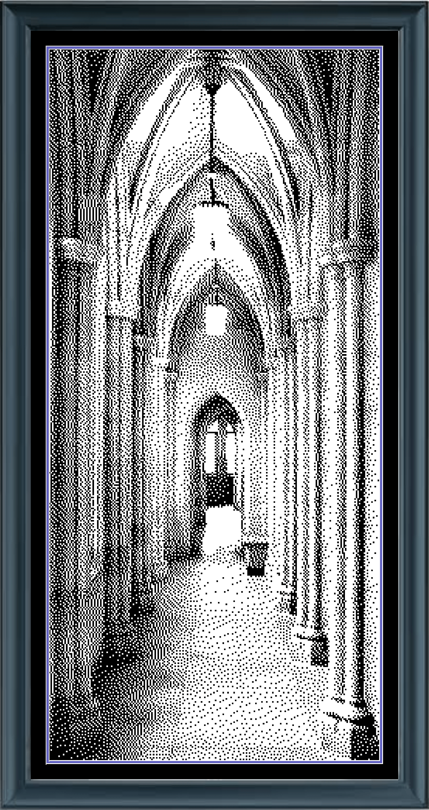 Stitching Jules Design Cross Stitch Pattern Cathedral Hallway European Church Architecture Large Modern Monochrome Counted Cross Stitch Pattern Digital Download