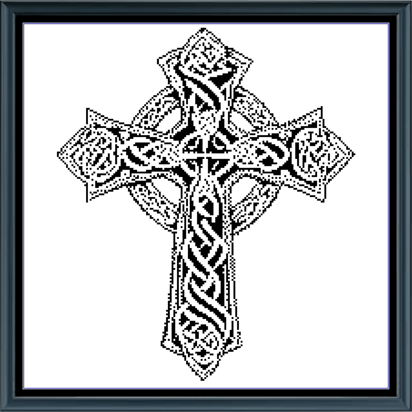 Stitching Jules Design Cross Stitch Pattern Celtic Cross Monochrome Counted Cross-Stitch Pattern (Digital Download)