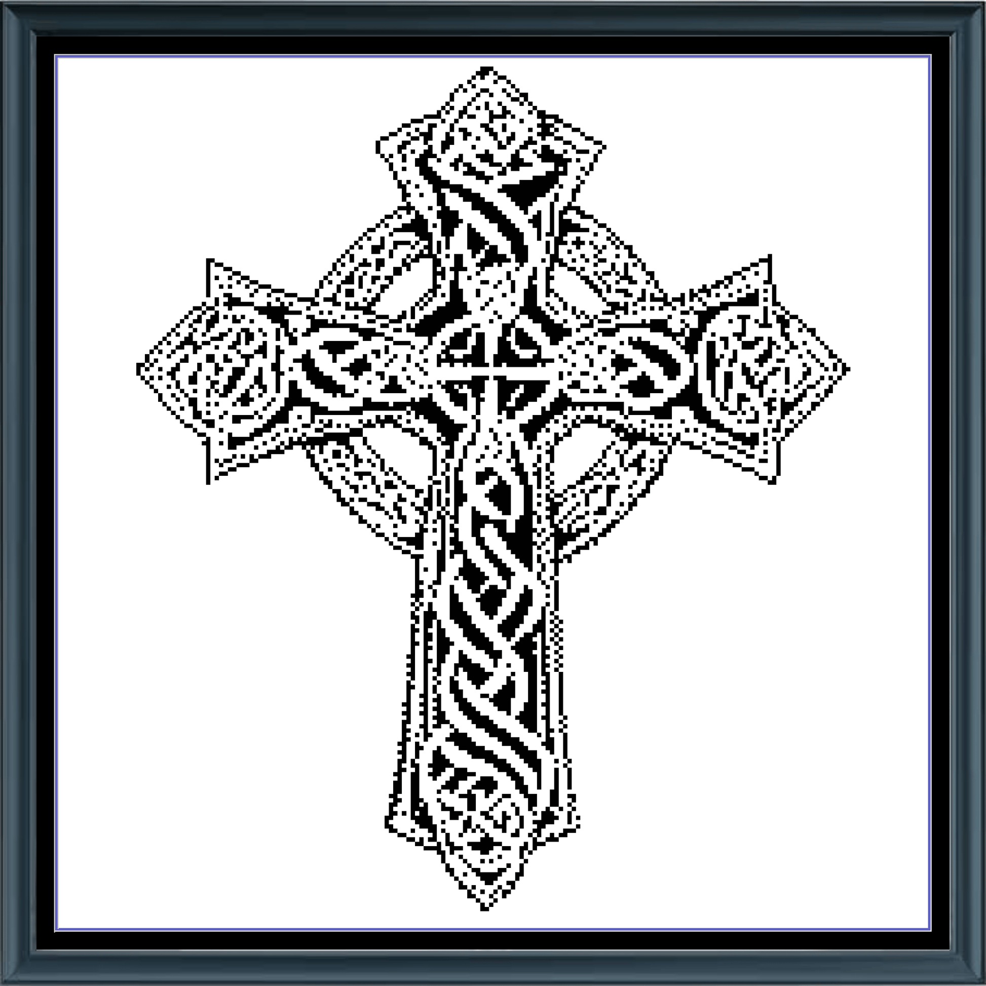 Stitching Jules Design Cross Stitch Pattern Celtic Cross Monochrome Counted Cross-Stitch Pattern (Digital Download)