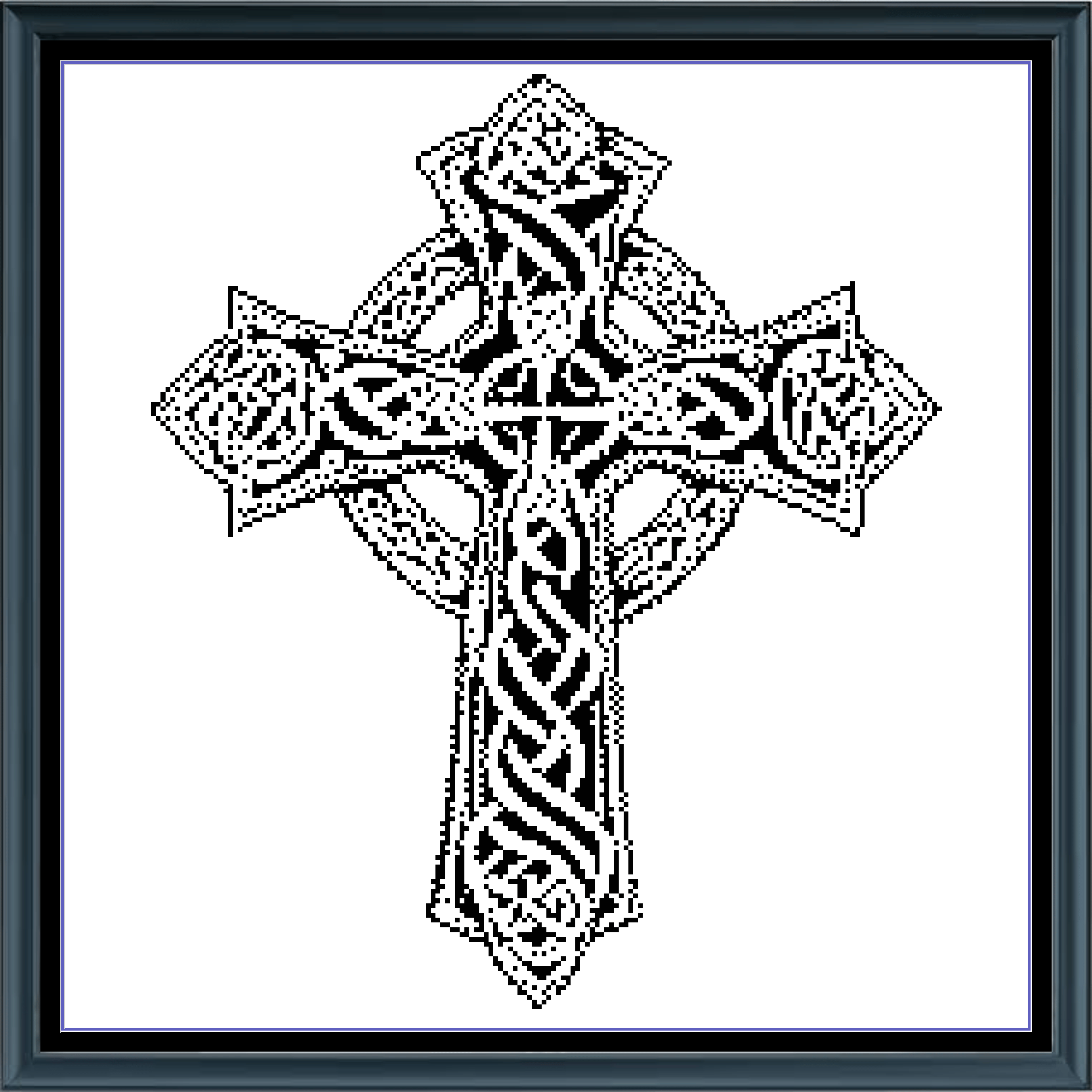 Stitching Jules Design Cross Stitch Pattern Celtic Cross Monochrome Counted Cross-Stitch Pattern (Digital Download)