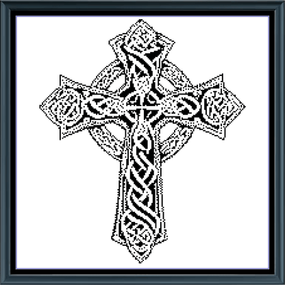 Stitching Jules Design Cross Stitch Pattern Celtic Cross Monochrome Counted Cross-Stitch Pattern (Digital Download)