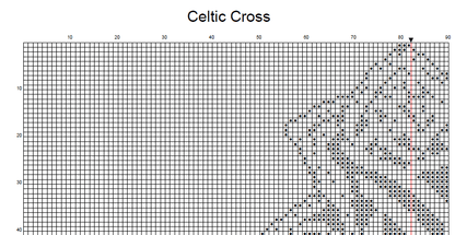 Stitching Jules Design Cross Stitch Pattern Celtic Cross Monochrome Counted Cross-Stitch Pattern (Digital Download)