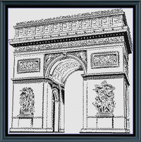 Thumbnail for Stitching Jules Design Cross Stitch Pattern Champs-Elysees Monochrome