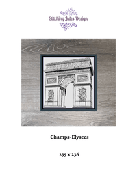 Thumbnail for Stitching Jules Design Cross Stitch Pattern Champs-Elysees Monochrome