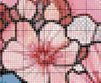 Stitching Jules Design Cross Stitch Pattern Cherry Blossom Tree Japan Asian Stained Glass Full Coverage Counted Cross Stitch Pattern Digital Download