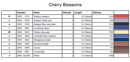 Stitching Jules Design Cross Stitch Pattern Cherry Blossom Tree Japan Asian Stained Glass Full Coverage Counted Cross Stitch Pattern Digital Download