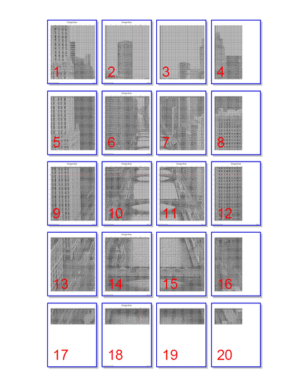 Stitching Jules Design Cross Stitch Pattern Chicago River Riverwalk Monochrome Cross Stitch Pattern Instant PDF Download