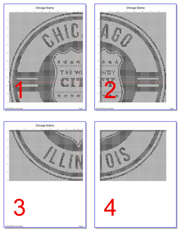 Stitching Jules Design Cross Stitch Pattern Chicago Windy City Counted Cross-Stitch Pattern | Windy City | Monochrome Blackwork | Instant Download PDF