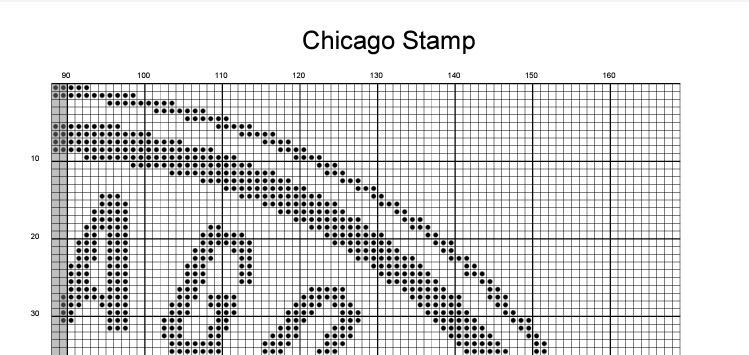 Stitching Jules Design Cross Stitch Pattern Chicago Windy City Counted Cross-Stitch Pattern | Windy City | Monochrome Blackwork | Instant Download PDF