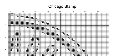 Stitching Jules Design Cross Stitch Pattern Chicago Windy City Counted Cross-Stitch Pattern | Windy City | Monochrome Blackwork | Instant Download PDF