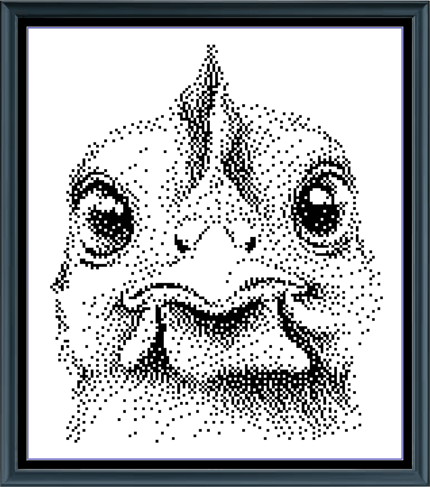 Stitching Jules Design Cross Stitch Pattern Chicken Rooster Portrait Mini Monochrome Counted Cross-Stitch Pattern (Digital Download)