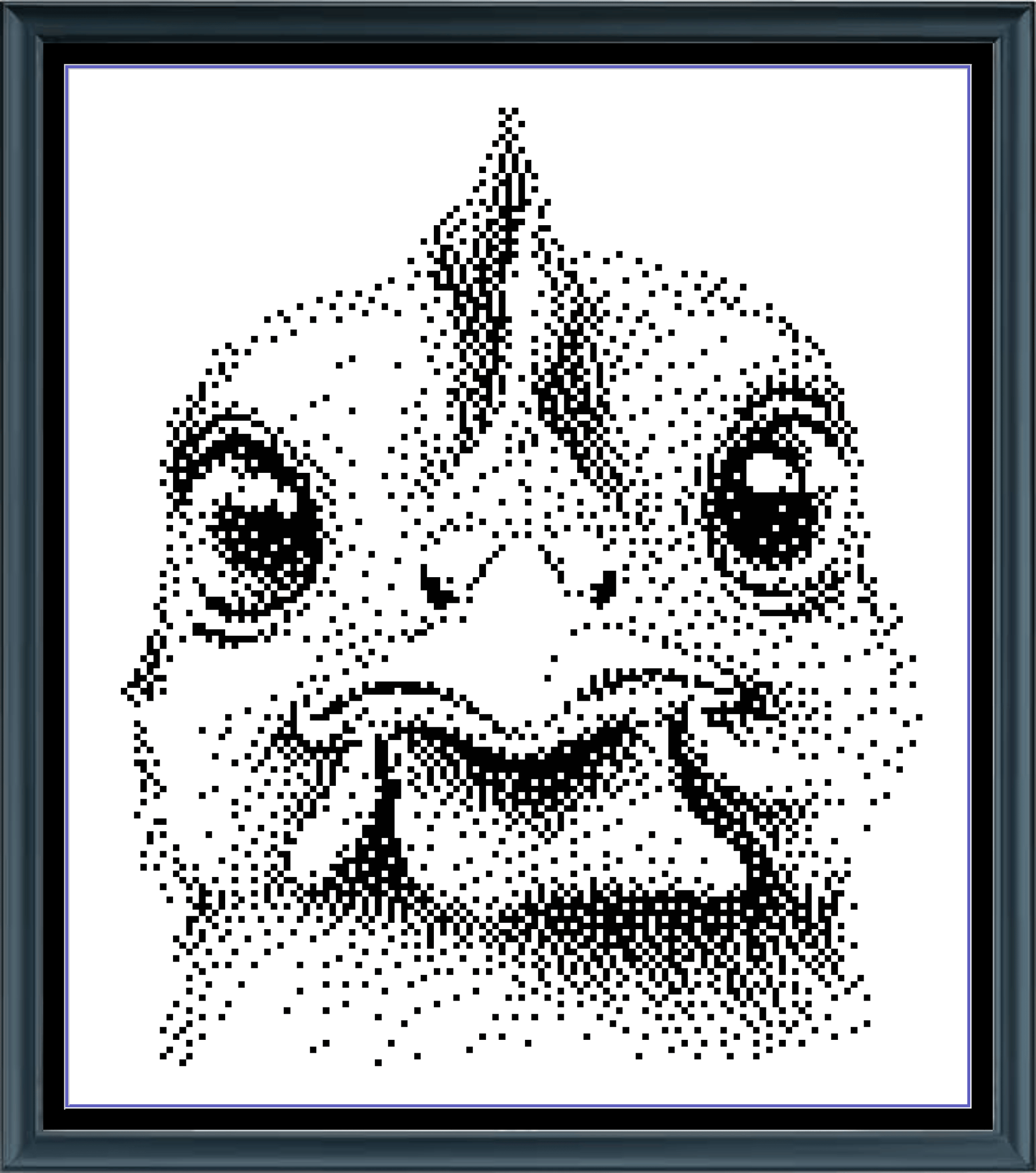 Stitching Jules Design Cross Stitch Pattern Chicken Rooster Portrait Mini Monochrome Counted Cross-Stitch Pattern (Digital Download)