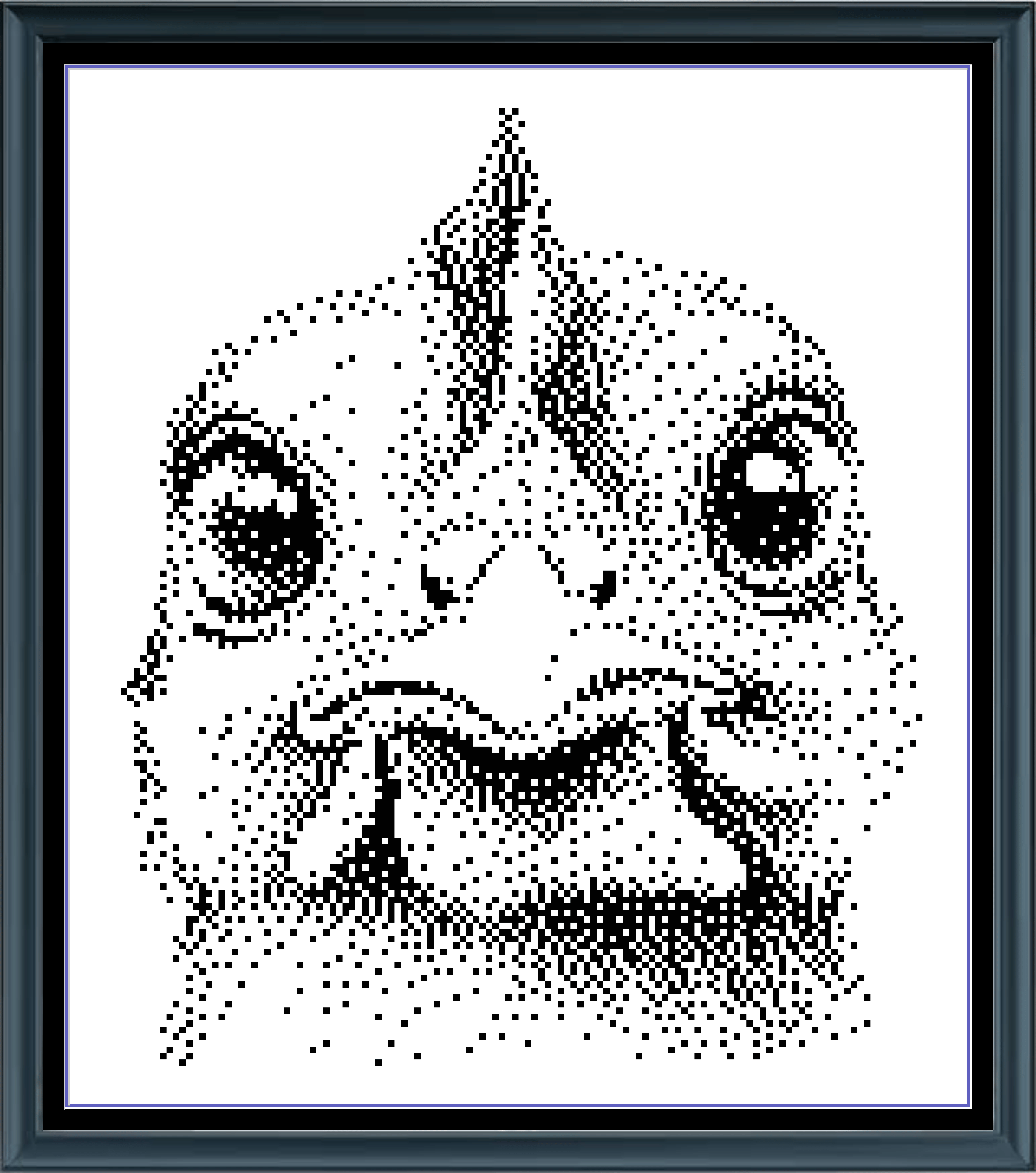 Stitching Jules Design Cross Stitch Pattern Chicken Rooster Portrait Mini Monochrome Counted Cross-Stitch Pattern (Digital Download)