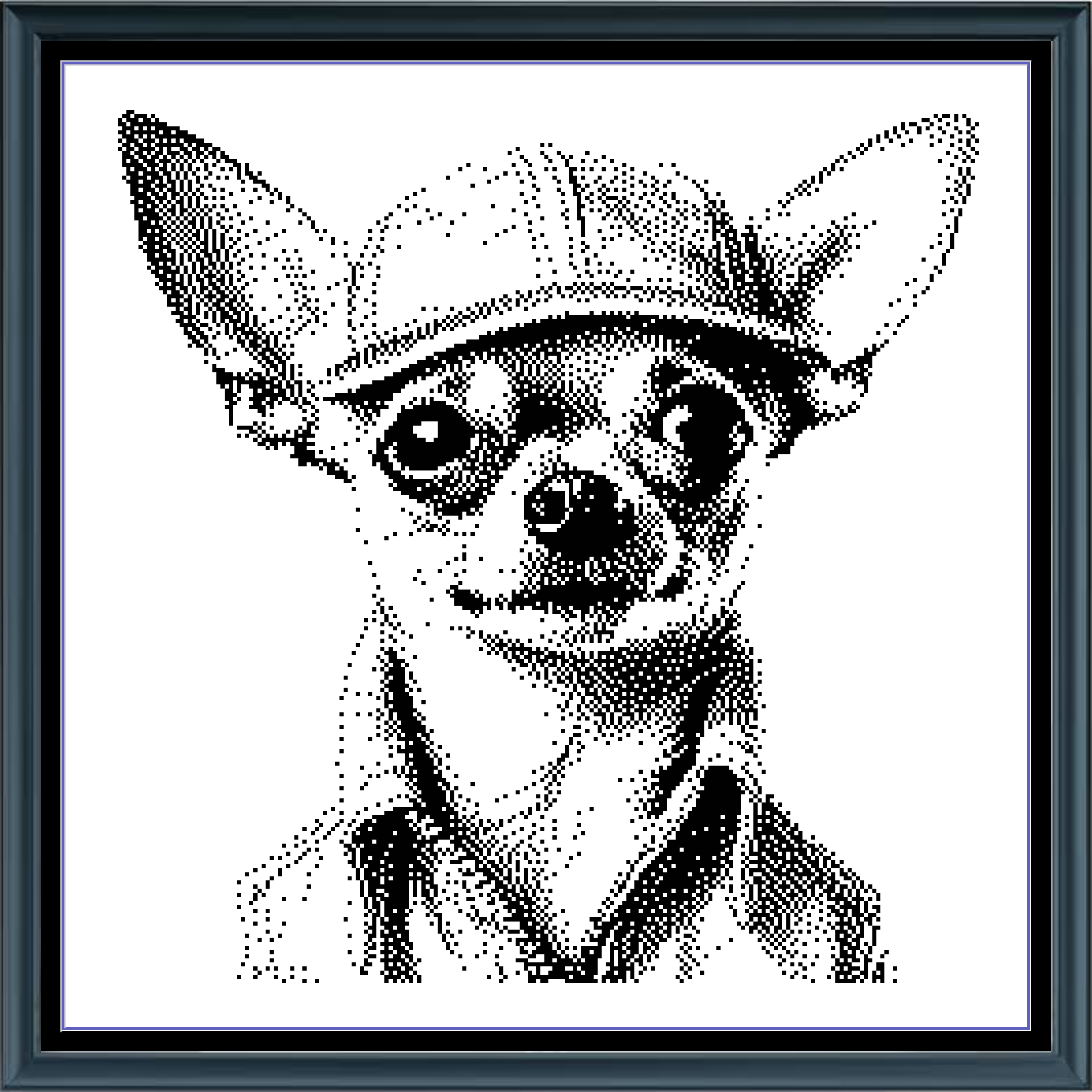 Stitching Jules Design Cross Stitch Pattern Chihuahua Animal Dog Pet Canine Monochrome Counted Cross Stitch Pattern Digital Download