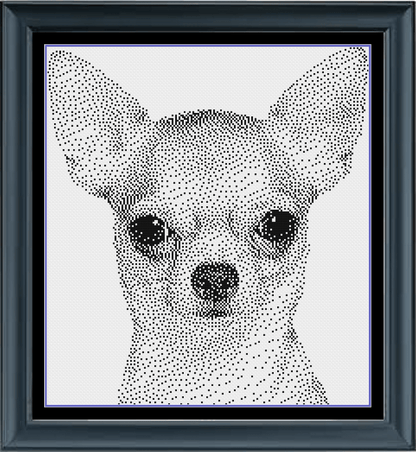 Stitching Jules Design Cross Stitch Pattern Instant PDF Download - $10 Chihuahua Cross Stitch Pattern | Dog Cross Stitch Pattern | Blackwork | Instant PDF Download And Physical Pattern Options
