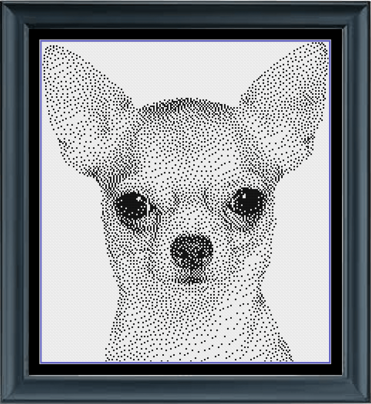 Stitching Jules Design Cross Stitch Pattern Instant PDF Download - $10 Chihuahua Cross Stitch Pattern | Dog Cross Stitch Pattern | Blackwork | Instant PDF Download And Physical Pattern Options