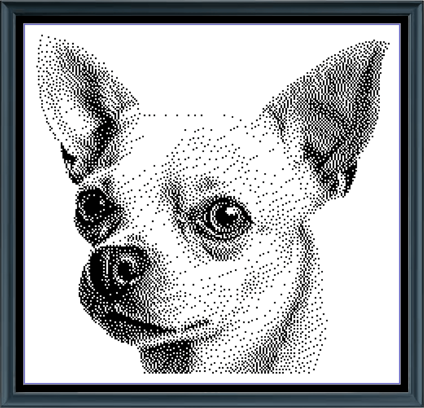 Stitching Jules Design Cross Stitch Pattern Chihuahua Dog Breed Monochrome Counted Cross-Stitch Pattern (Digital Download)
