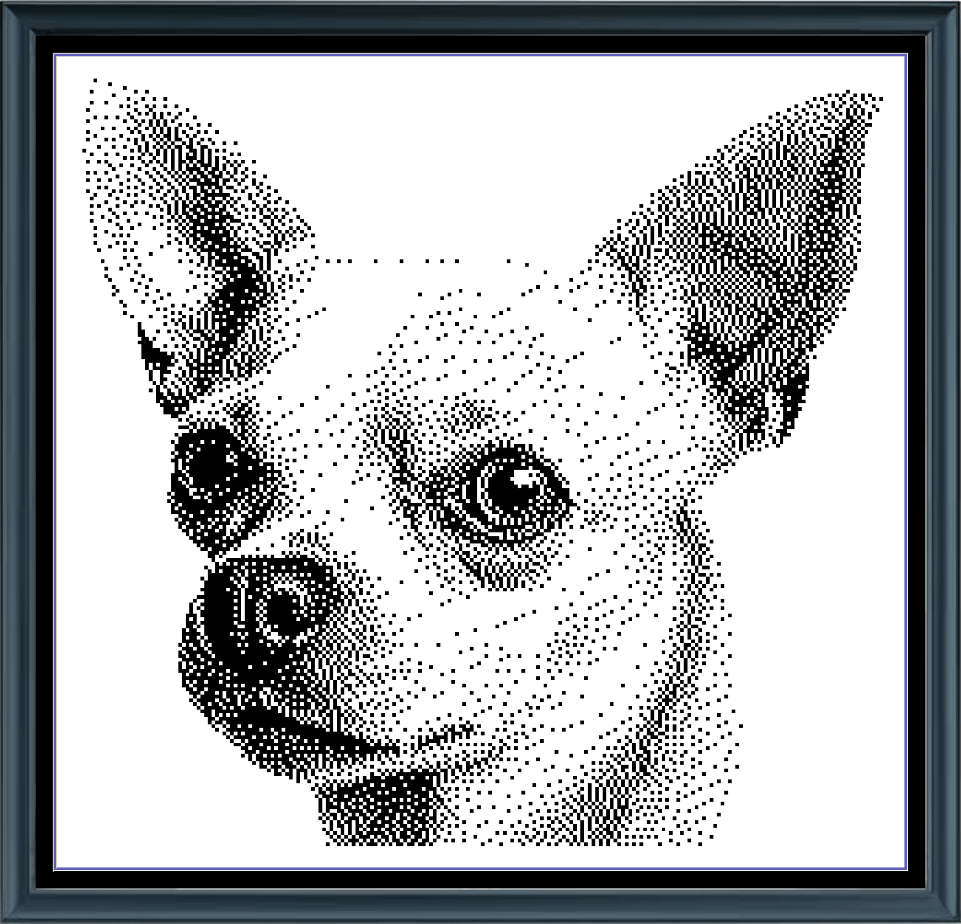 Stitching Jules Design Cross Stitch Pattern Chihuahua Dog Breed Monochrome Counted Cross-Stitch Pattern (Digital Download)