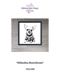 Thumbnail for Stitching Jules Design Cross Stitch Pattern Chihuahua Dog Canine Pet Animal Monochrome Counted Cross Stitch Pattern Digital Download