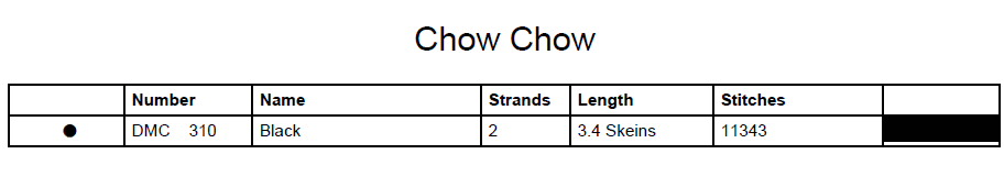 Stitching Jules Design Cross Stitch Pattern Chow Chow Dog Breed Monochrome Counted Cross-Stitch Pattern (Digital Download)