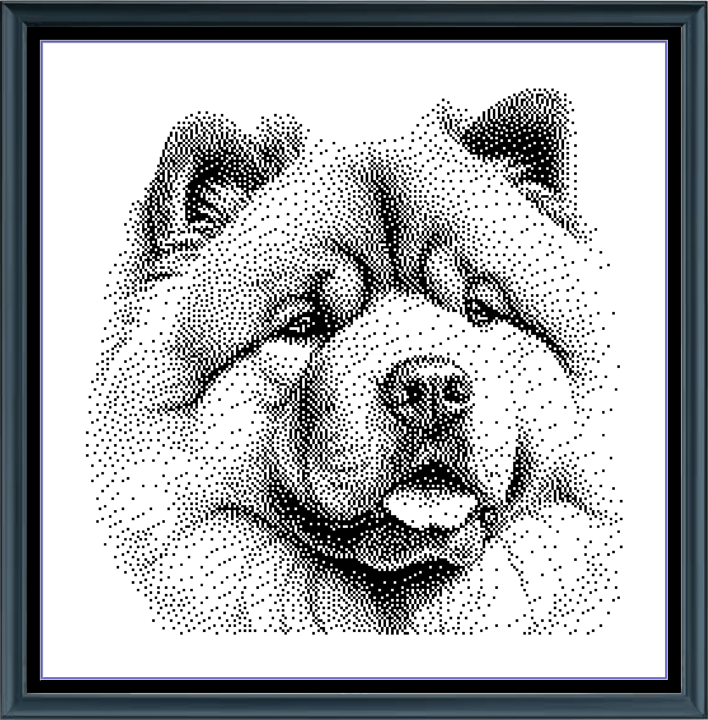 Stitching Jules Design Cross Stitch Pattern Chow Chow Dog Breed Monochrome Counted Cross-Stitch Pattern (Digital Download)