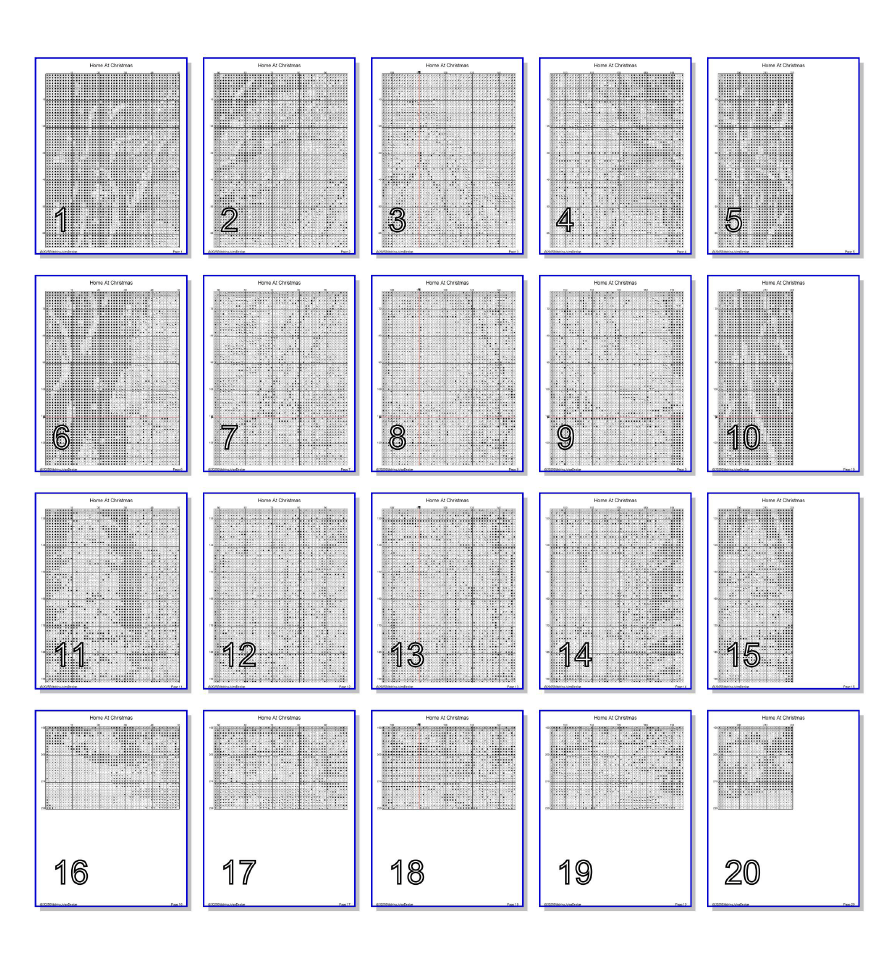 Stitching Jules Design Cross Stitch Pattern Christmas House Decorations Full Coverage Counted Cross-Stitch Pattern (Digital Download)