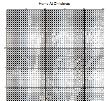 Stitching Jules Design Cross Stitch Pattern Christmas House Decorations Full Coverage Counted Cross-Stitch Pattern (Digital Download)