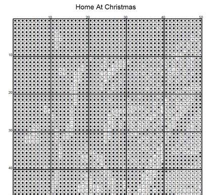 Stitching Jules Design Cross Stitch Pattern Christmas House Decorations Full Coverage Counted Cross-Stitch Pattern (Digital Download)