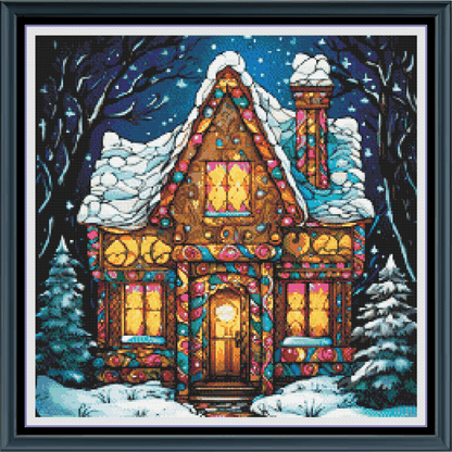 Stitching Jules Design Cross Stitch Pattern Christmas House Decorations Full Coverage Counted Cross-Stitch Pattern (Digital Download)