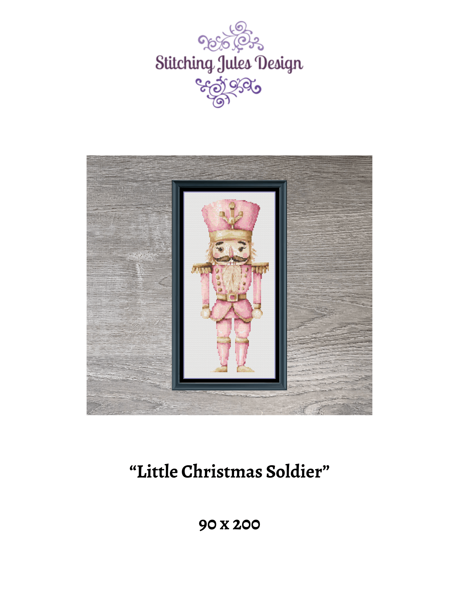 Stitching Jules Design Cross Stitch Pattern Christmas Soldier Nutcracker Counted Cross-Stitch Pattern (Digital Download)