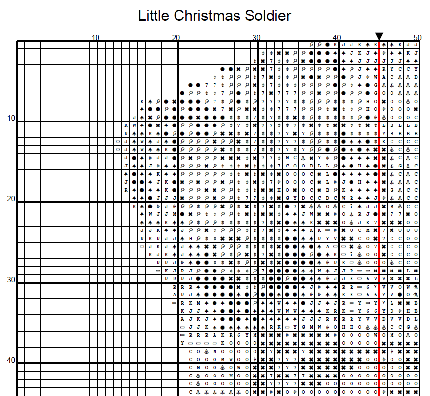 Stitching Jules Design Cross Stitch Pattern Christmas Soldier Nutcracker Counted Cross-Stitch Pattern (Digital Download)