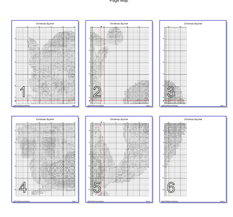 Stitching Jules Design Cross Stitch Pattern Christmas Squirrel Animal Holiday Counted Cross-Stitch Pattern (Digital Download)