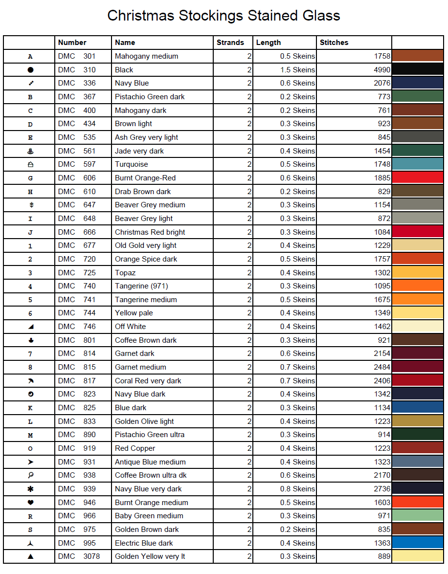 Stitching Jules Design Cross Stitch Pattern Christmas Stockings Stained Glass Full Coverage Counted Cross-Stitch Pattern (Digital Download)