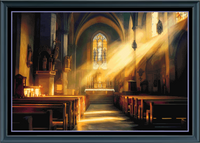 Thumbnail for Stitching Jules Design Cross Stitch Pattern Church Religion Christianity Large Full Coverage Counted Cross Stitch Pattern Digital Download