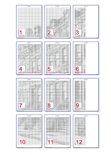 Stitching Jules Design Cross Stitch Pattern City Block Brownstone House Monochrome Counted Cross Stitch Pattern Digital Download