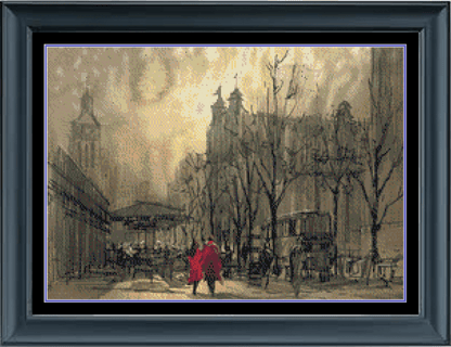 Stitching Jules Design Cross Stitch Pattern Physical Pattern - $15 City Cross Stitch Pattern | Painting Cross Stitch Pattern | Digital PDF Download