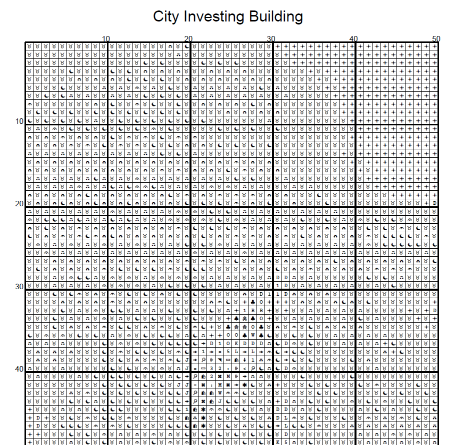 Stitching Jules Design Cross Stitch Pattern City Investing Building New York City Vintage Architecture Full Coverage Counted Cross-Stitch Pattern (Digital Download)