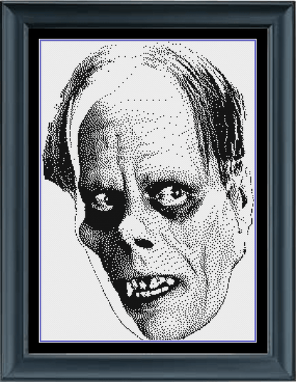 Stitching Jules Design Cross Stitch Pattern Classic Horror Movie Monsters Cross-Stitch Bundle | Monochrome Blackwork | Instant PDF Download