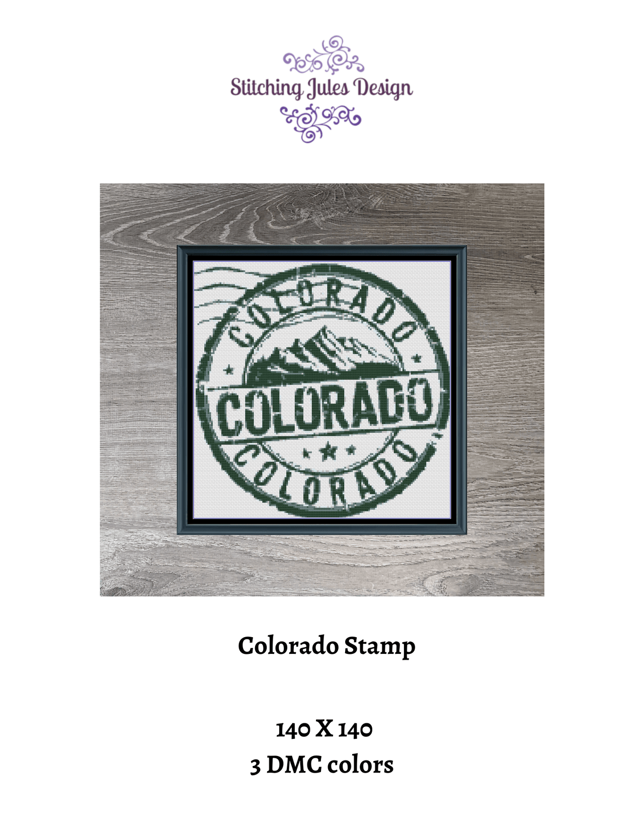 Stitching Jules Design Cross Stitch Pattern Colorado Stamp