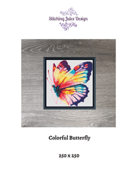 Thumbnail for Stitching Jules Design Cross Stitch Pattern Colorful Butterfly Counted Cross-Stitch Pattern | Instant Download PDF